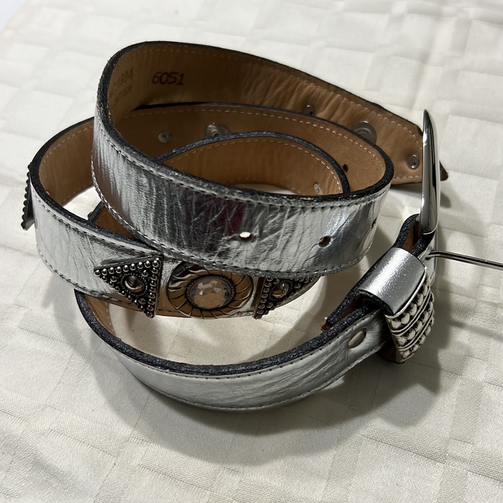 LEATHEROCK Ladies Leather Belt BLING Crystal - Picture 9 of 10